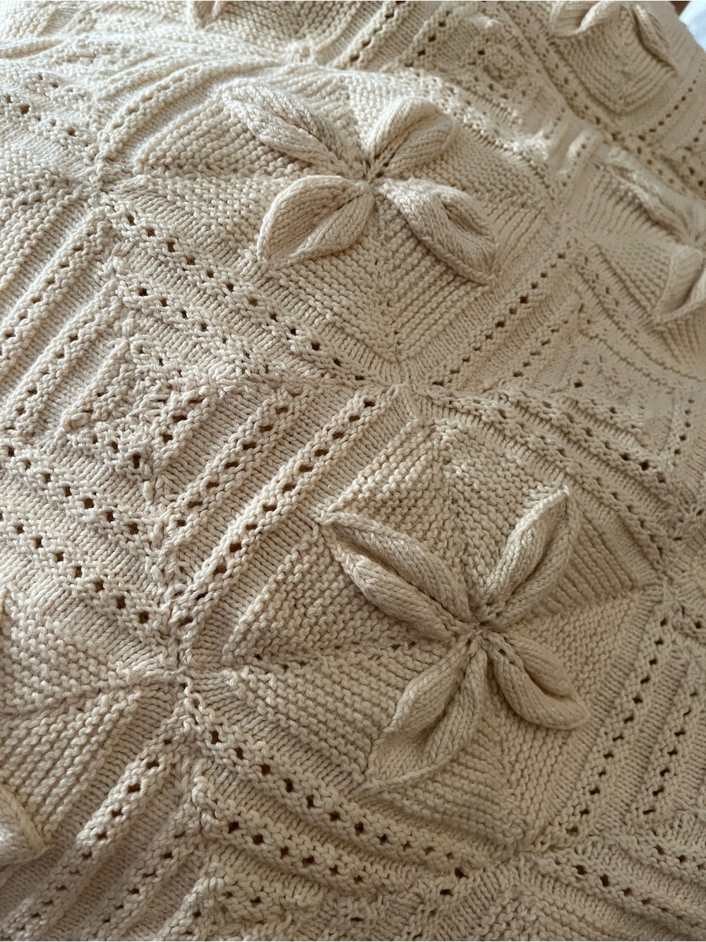 Soft Cotton Handmade Never Used Vintage Blanket